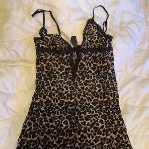 Leopard lace sleep shirt